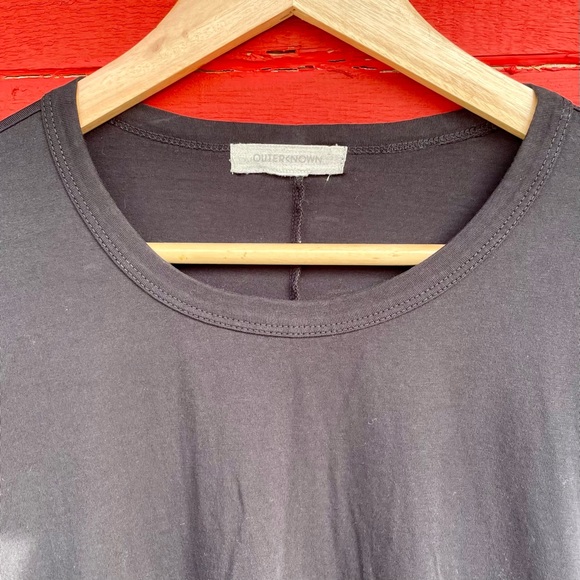 Outerknown organic cotton long sleeve semi-scoop neck tee - Picture 4 of 8